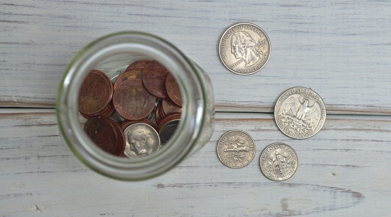 (credit Miguel Á. Padriñán) coins in glass jar